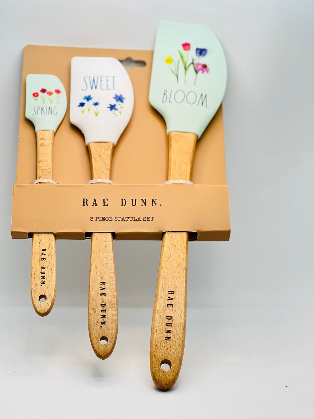 Rae Dunn Beauty Grace Bliss spring spatula set